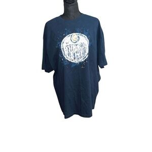 3/25$ (Mix&Match) Oilers Adidas Navy Blue Short Sleeve Tee NHL XL